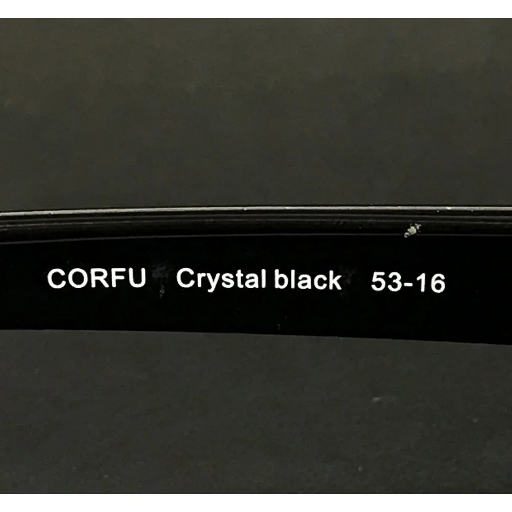 Modz Eyeglasses Frames CORFU Crystal Black Rectangle Full Rim 53-16-135
